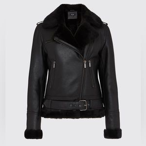 NWOT Saint + Sofia Spitfire Shearling Jacket